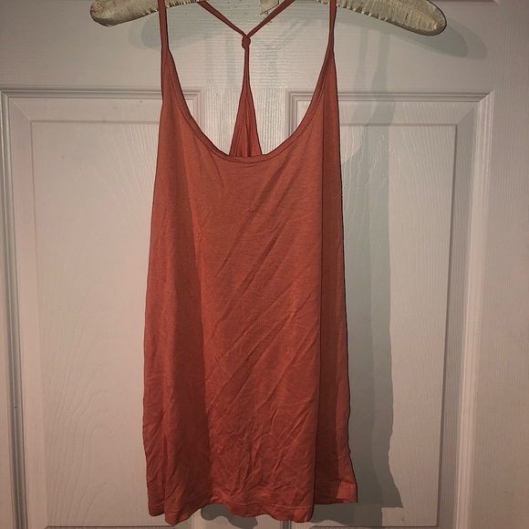 Forever 21 Tank Top | Pink / Salmon / Peach | Cross back | Adjustable Straps - Picture 1 of 3